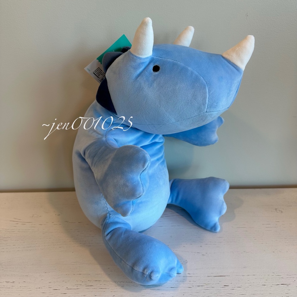 Blue Dinosaur Weighted Plush Throw Pillow - Pillowfort - Picture 5 of 9